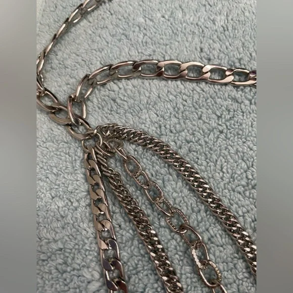 Multi-Layer Silver Chain Body Belt - Picture 9 of 10